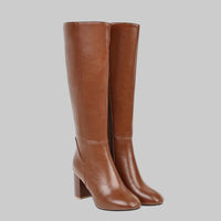 Bailey | Damen-Winterstiefel bis zum Knie mit Lederfutter und Blockabsatz