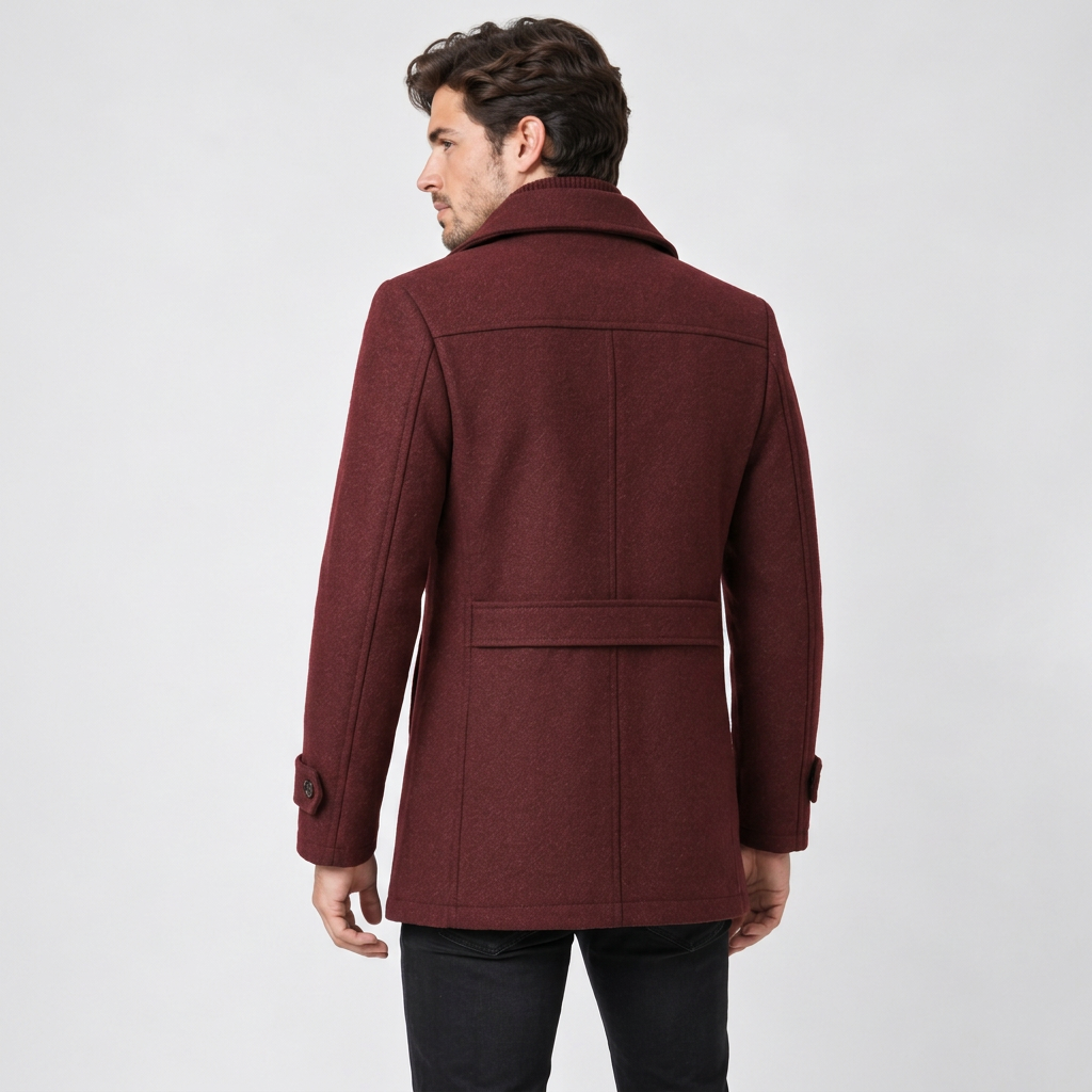 Caleb | Men's Winter Coat with Textured Collar