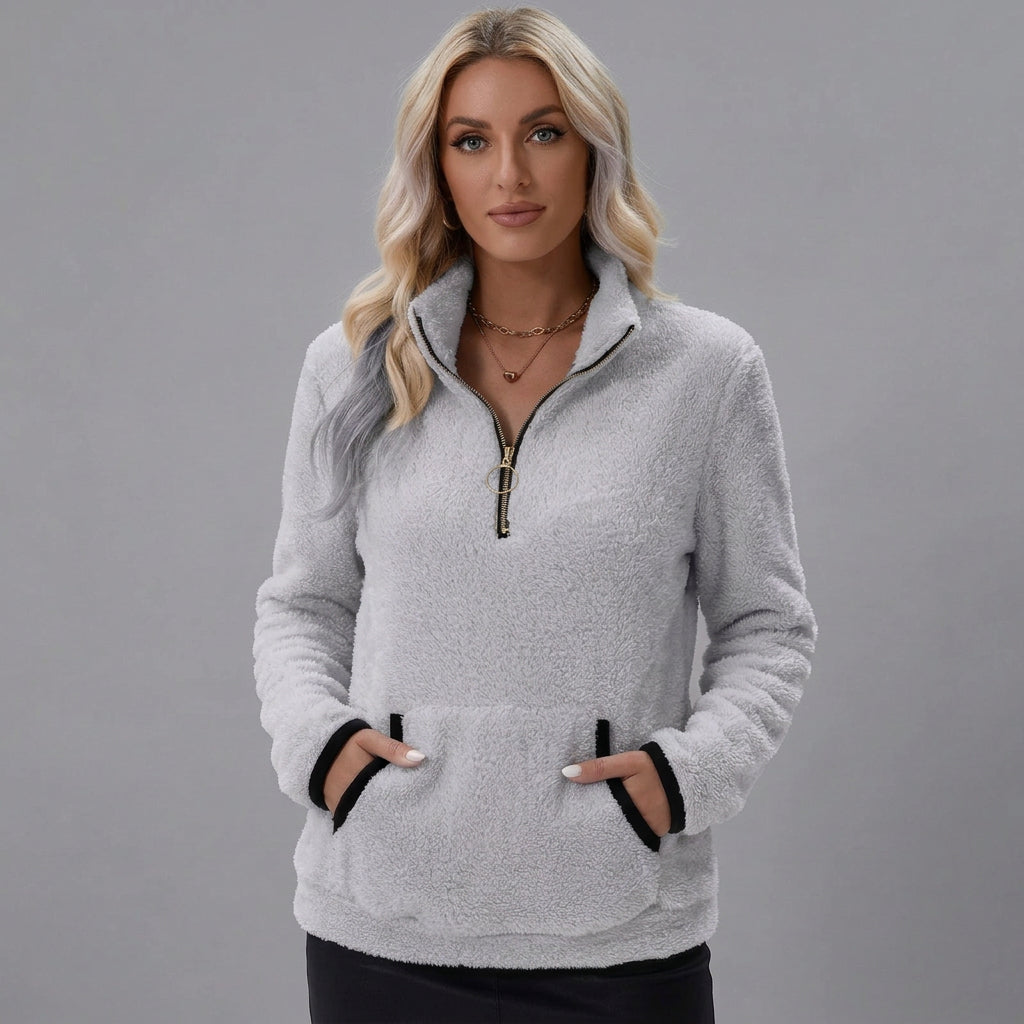 Molly | Fleece-Pullover für Damen mit halbem Reißverschluss
