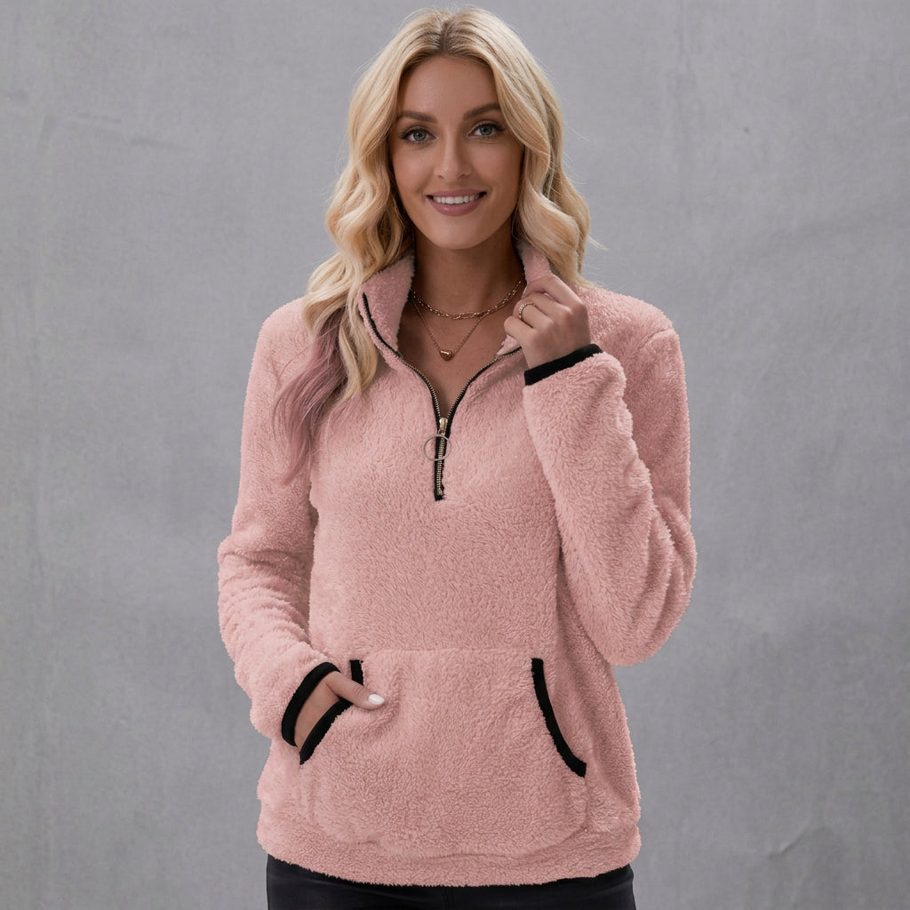 Molly | Fleece-Pullover für Damen mit halbem Reißverschluss