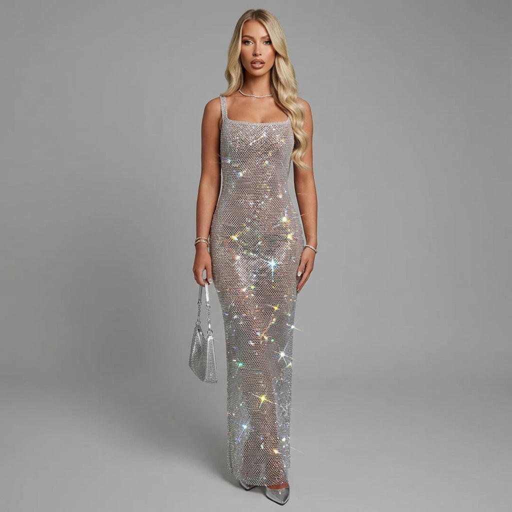 Kendall | Women's Winter Sequin Maxi Dress