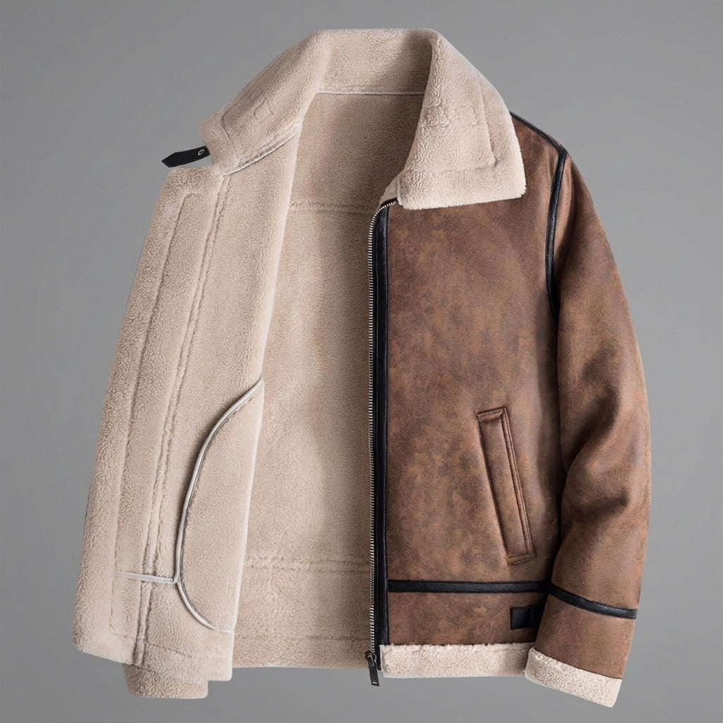 Declan | Winterjacke aus Kunstschaffell für Herren