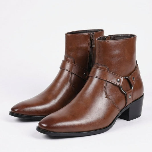 Men's Pointed-Toe Harness Boots