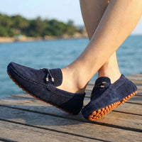 PLUXSTYLE::numise::mens-perforated-slip-on-loafers::lifestyle-keep-1