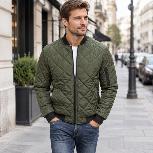 Quilted Bomber Jacket