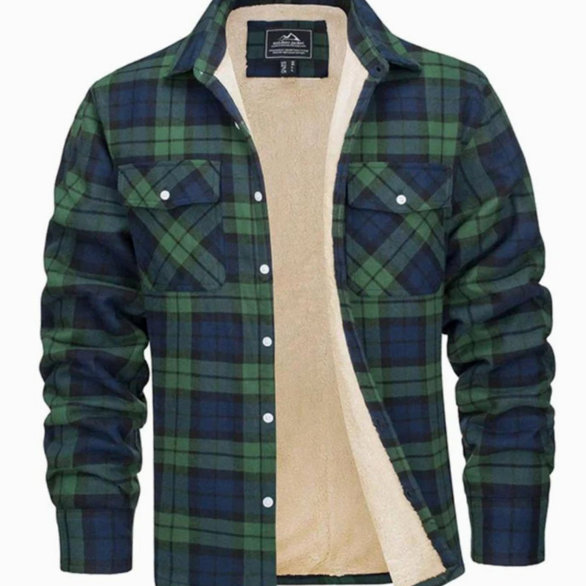 Herren-Hemdjacke mit Karomuster