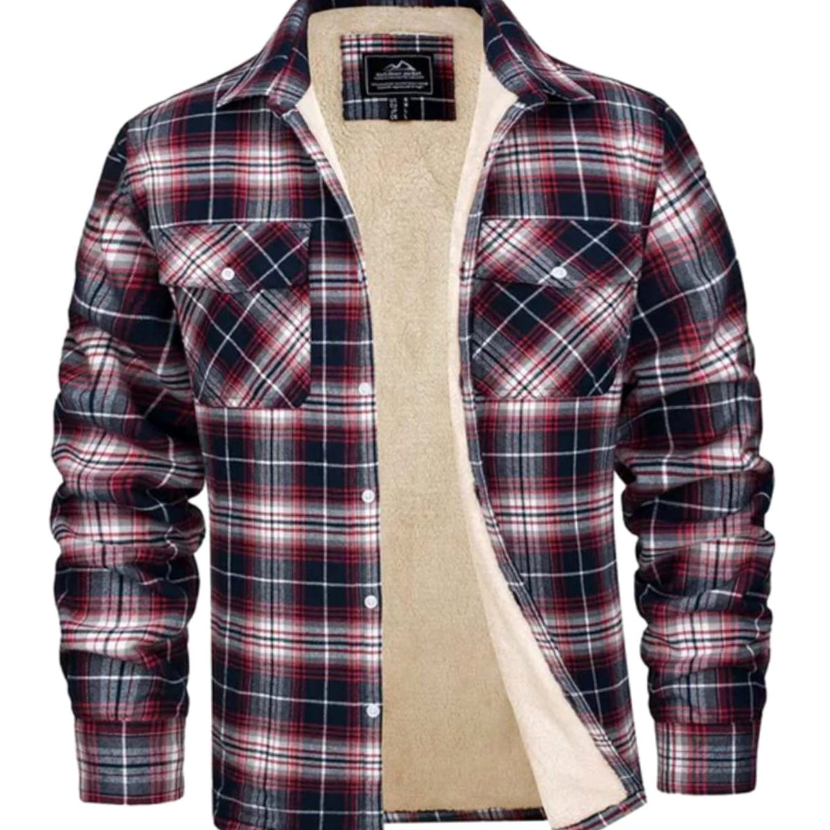 Herren-Hemdjacke mit Karomuster