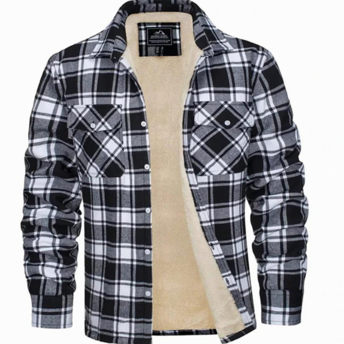 Herren-Hemdjacke mit Karomuster