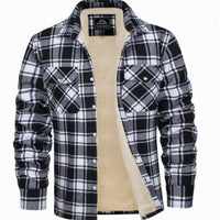 Herren-Hemdjacke mit Karomuster