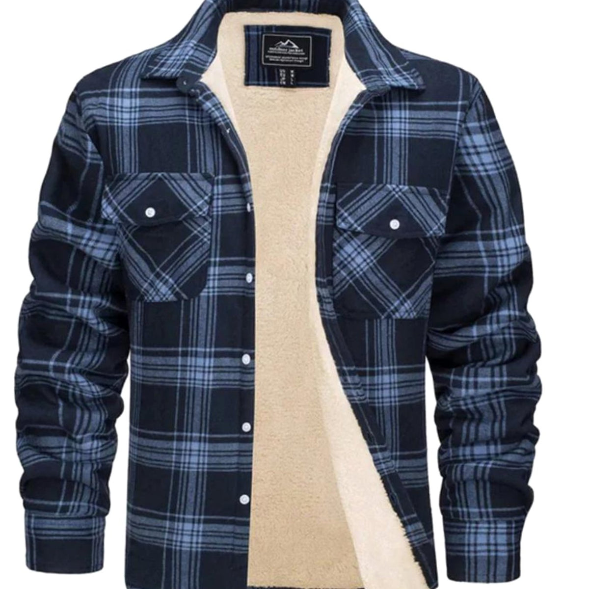 Herren-Hemdjacke mit Karomuster