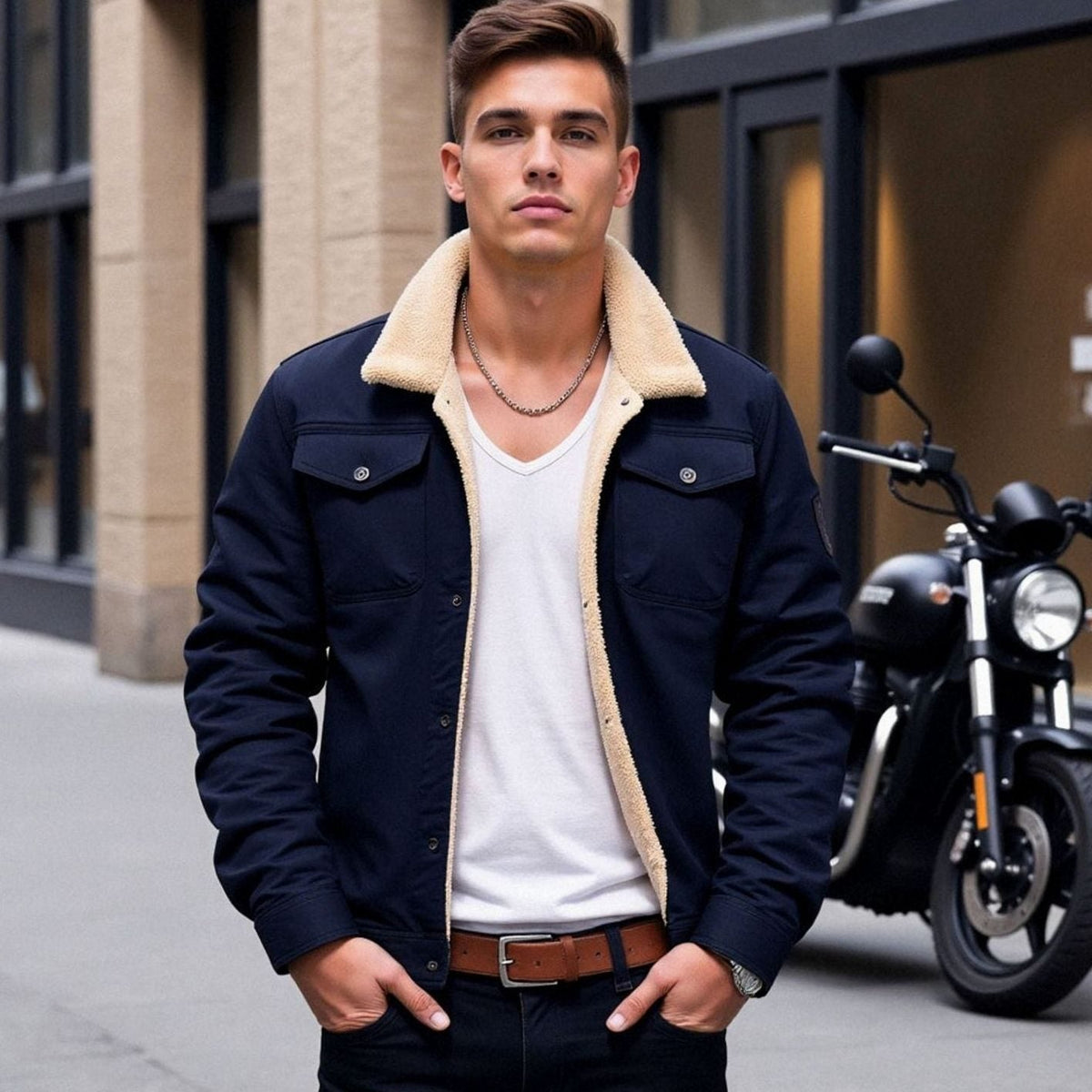 Button-Front Winter Jacket