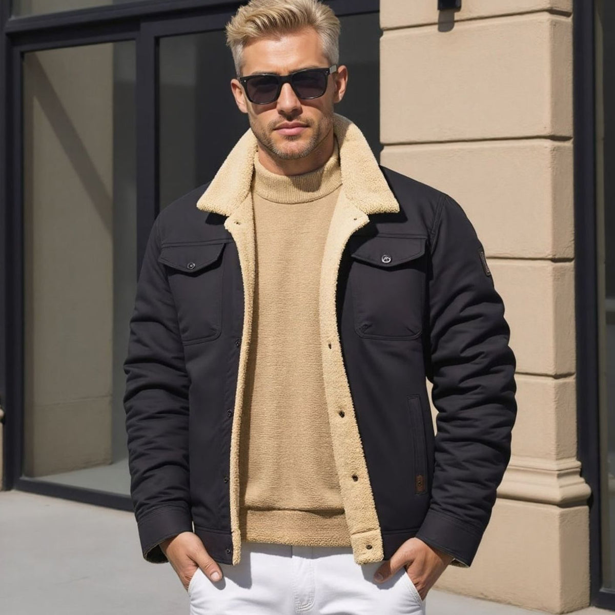Button-Front Winter Jacket
