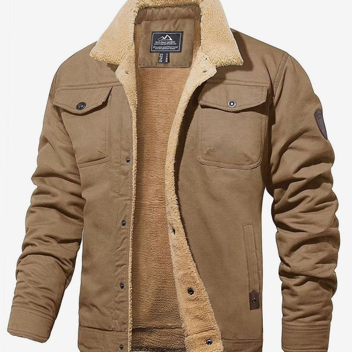 Button-Front Winter Jacket