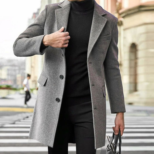 Men's Long Overcoat Outerwear