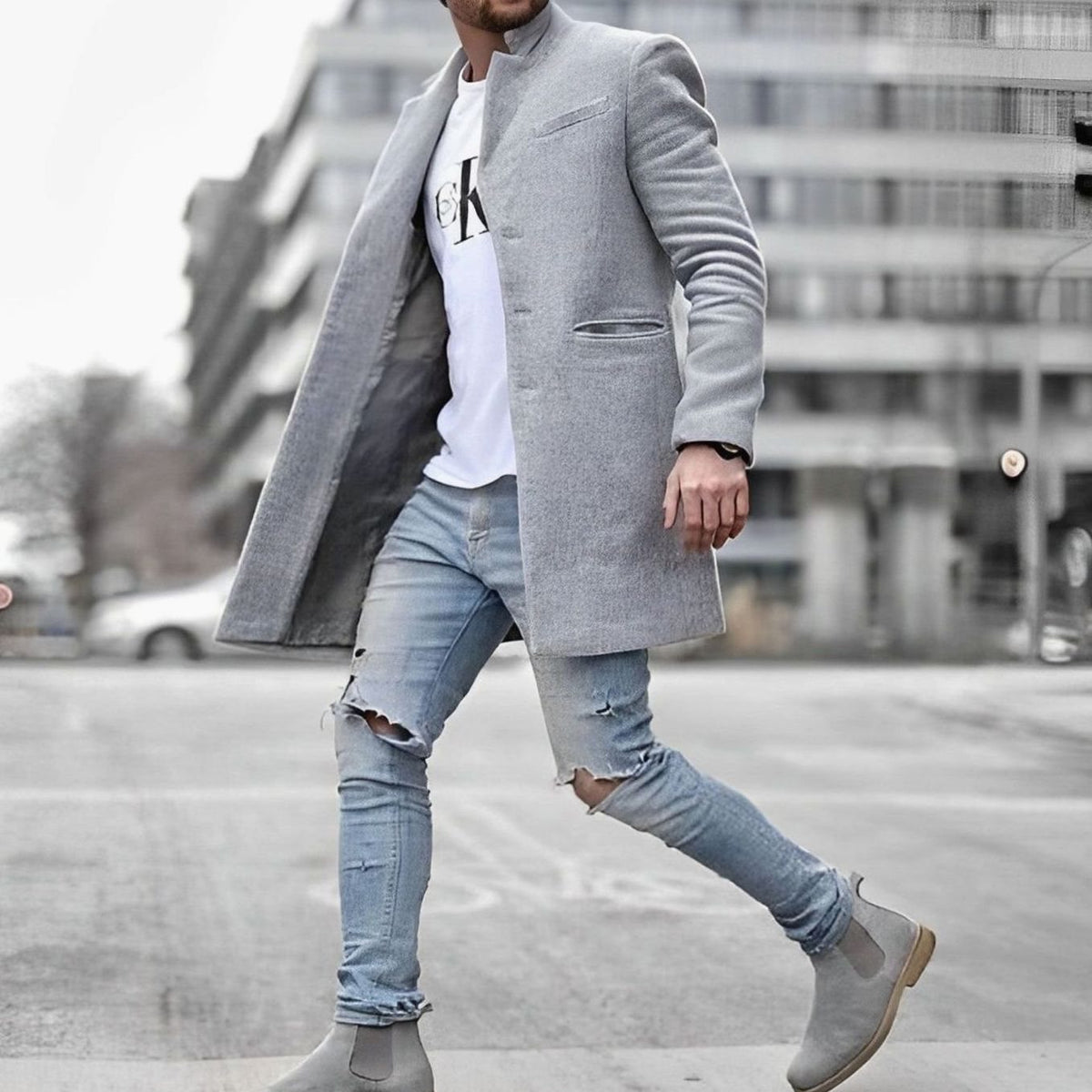 Henry Slim-Fit Stand Collar Outerwear