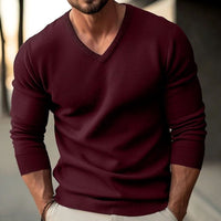 Colton | Men's Slim-Fit V-Neck Fine-Knit Stretch Jumper