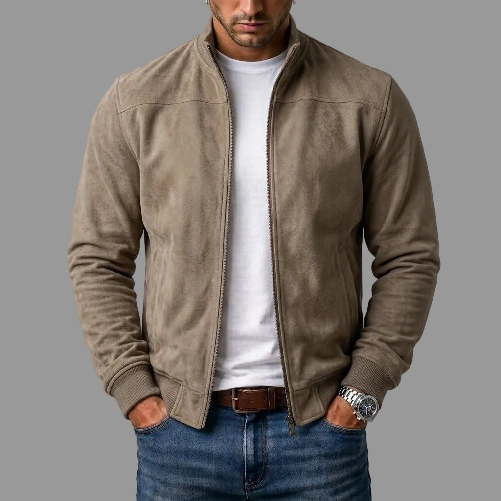 Straight-Cut Bomber Jacket