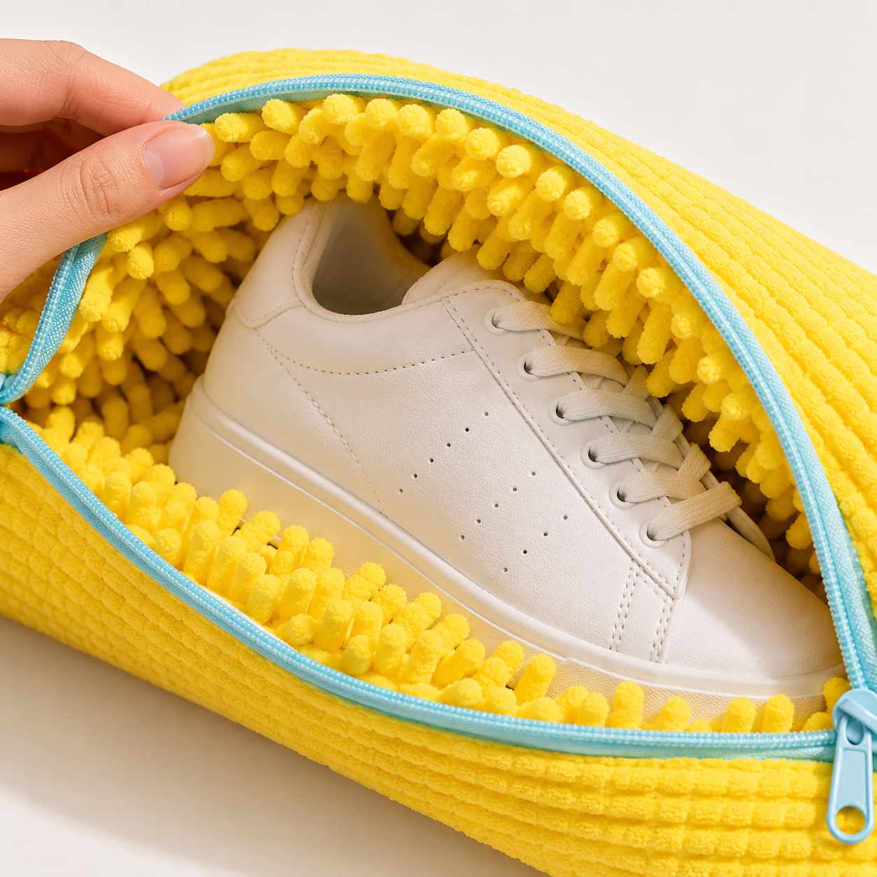Premium Shoe Washing Bag for Washing Machine – Chenille Sneaker Laundry Bag with Protective Zipper for Shoes