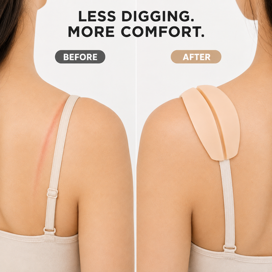4-Piece Silicone Bra Strap Cushions – Non-Slip Shoulder Comfort Pads