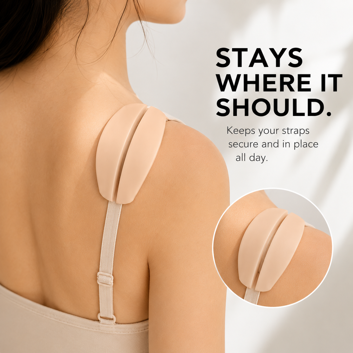 4-Piece Silicone Bra Strap Cushions – Non-Slip Shoulder Comfort Pads