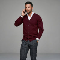 Declan | Men's V-Neck Button Cardigan
