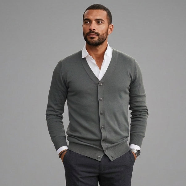 Declan | Men's V-Neck Button Cardigan