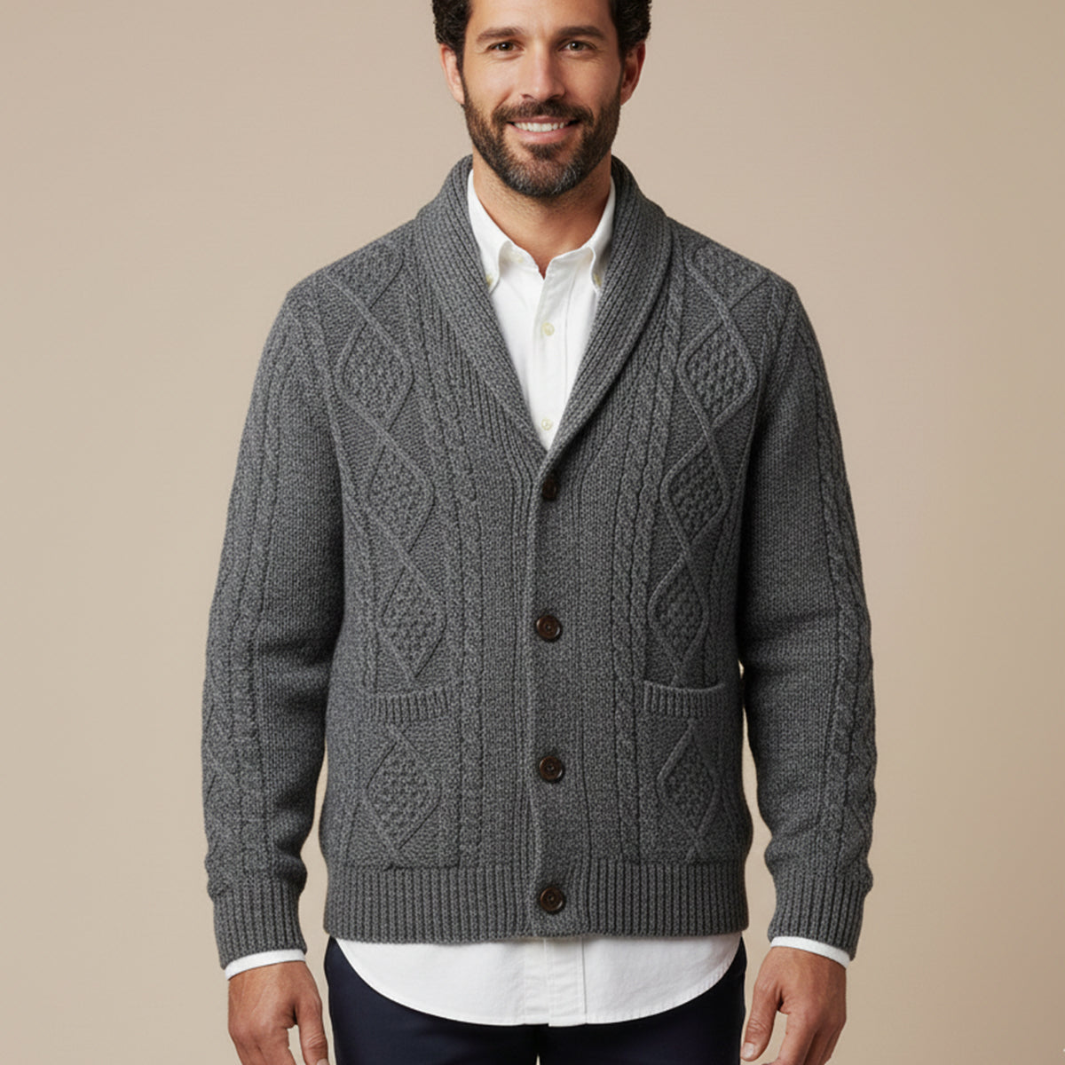 Relaxed Fit Men's Cardigan