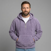 Colton | Men's Corduroy Quarter-Zip Hoodie