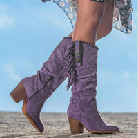 PLUXSTYLE::numise::womens-fringe-cowboy-boots::lifestyle-keep-2