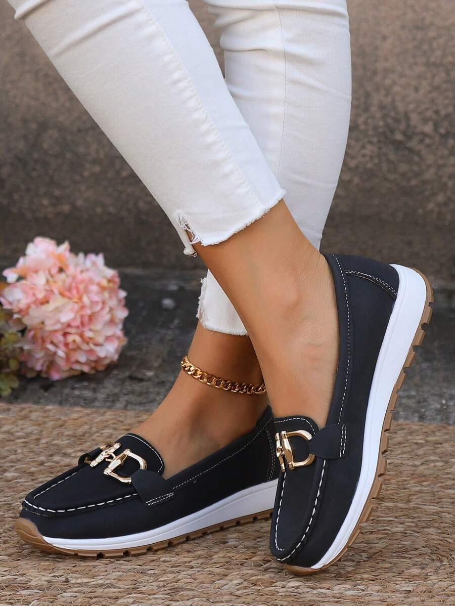 PLUXSTYLE::numise::ava-gold-buckle-comfort-loafers::lifestyle-keep-2