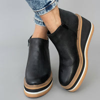 Platform Wedge Ankle Boots