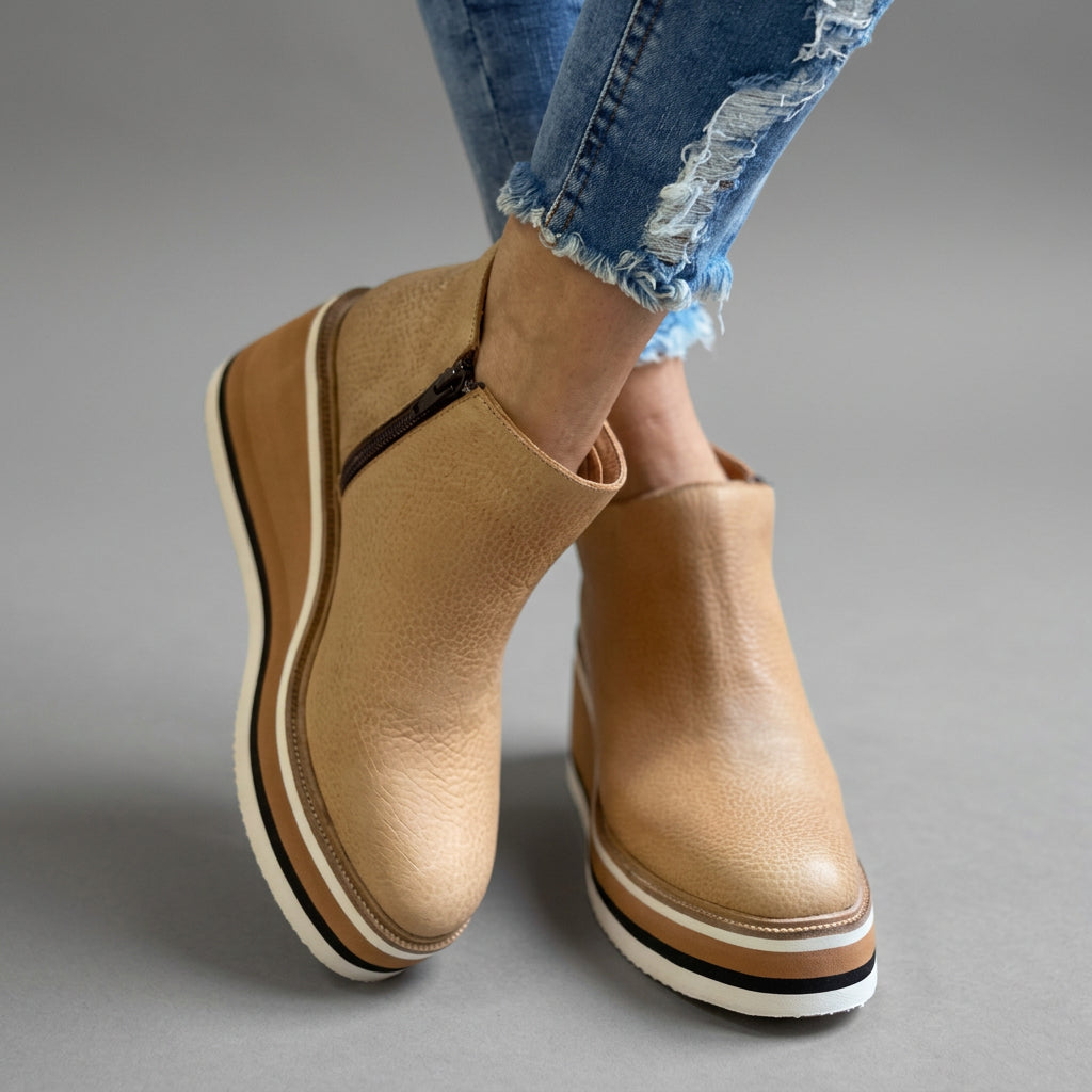 Platform Wedge Ankle Boots