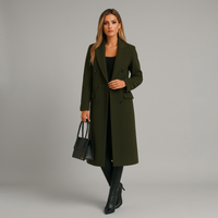 Defined  Double-Breasted Long Coat